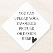 Personaliseer diamant kartonnen onderzetters (Voorkant)
