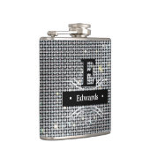Personaliseer Diamond Flask, briljant wit kristal Heupfles (Rechts)