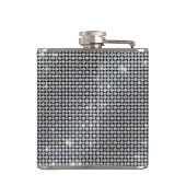 Personaliseer Diamond Flask, briljant wit kristal Heupfles (Achterkant)
