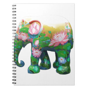Personaliseer Dieren Safari Jungle Afrika Bloemen Notitieboek