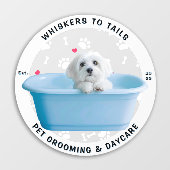 Personaliseer Dierenverzorging Winkel Bedrijf Groo Raamsticker (Vel)