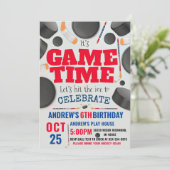 Personaliseer Digitale Hockey Verjaardagsfeestje Kaart (Staand voorkant)