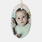 Personaliseer dit 2-zijdige Schattigee Baby Orname Keramisch Ornament (Rechts)