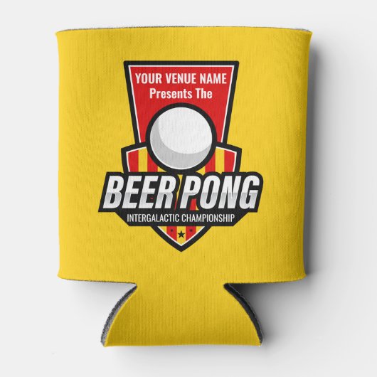 Personaliseer dit Beer Pong Logo Blikjeskoeler (Voorkant)