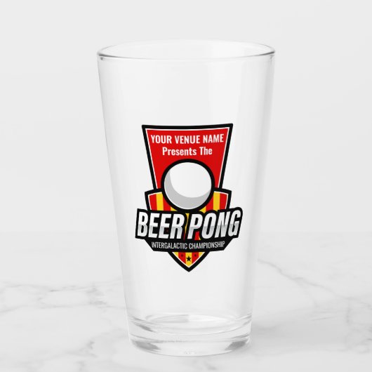 Personaliseer dit Beer Pong Logo Glas (Voorkant)