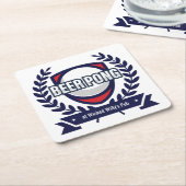 Personaliseer Dit Beer Pong Logo Kartonnen Onderzetters (Schuin)