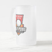 Personaliseer dit Beer Pong Logo Matglas Bierpul (Voorkant links)