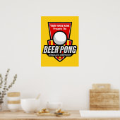 Personaliseer dit Beer Pong Logo Poster (Keuken)