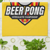 Personaliseer dit Beer Pong Logo Theedoek (Gevouwen)