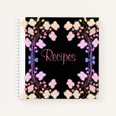 Personaliseer dit bloemrijke receptenboek notitieboek (Voorkant)