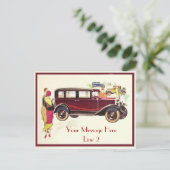 Personaliseer dit Briefkaart Roaring Twenties Cars (Staand voorkant)