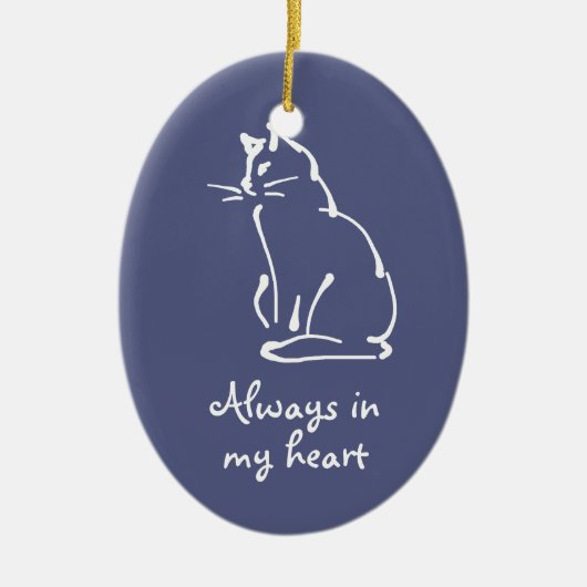 Personaliseer dit Cat Memorial Ornament (Voorkant)