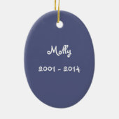 Personaliseer dit Cat Memorial Ornament (Achterkant)