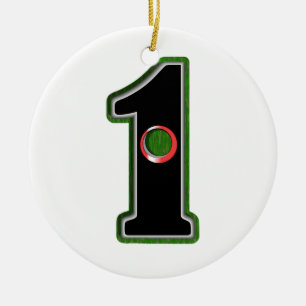 Personaliseer dit Gelukkige Gat van de Golfspeler Keramisch Ornament