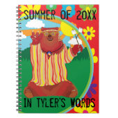 Personaliseer dit Groovy Bear Notitieboek (Voorkant)