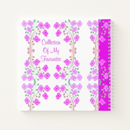 Personaliseer dit heldere, roze, blote recept boek (Achterkant)