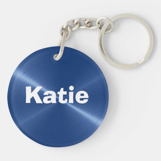 Personaliseer dit ME / CFS Blue Butterfly Sleutelh Sleutelhanger (Achterkant)