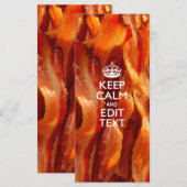 Personaliseer dit met Keep Calm en Sissende Bacon (Voorkant / Achterkant)