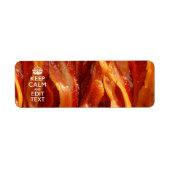 Personaliseer dit met Keep Calm en Sissende Bacon Etiket (Voorkant)