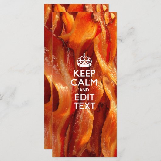 Personaliseer dit met Keep Calm en Sizzling Bacon (Voorkant / Achterkant)