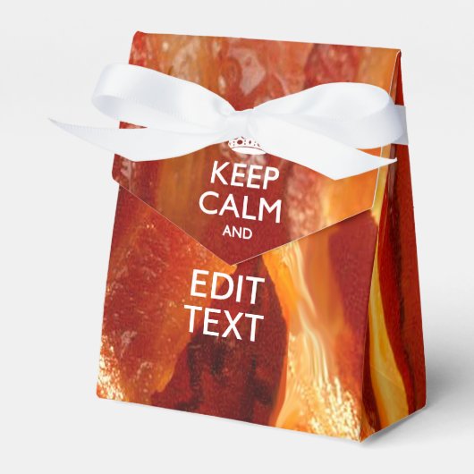 Personaliseer dit met Keep Calm en Sizzling Bacon Bedankdoosjes (Voorkant Zijde)