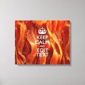 Personaliseer dit met Keep Calm en Sizzling Bacon Canvas Afdruk (Voorkant)