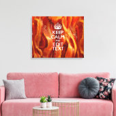 Personaliseer dit met Keep Calm en Sizzling Bacon Canvas Afdruk (Insitu (Woonkamer))