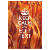 Personaliseer dit met Keep Calm en Sizzling Bacon Klembord (Achterkant)