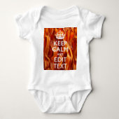 Personaliseer dit met Keep Calm en Sizzling Bacon Romper (Voorkant)