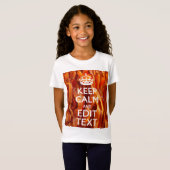 Personaliseer dit met Keep Calm en Sizzling Bacon T-shirt (Voorkant volledig)