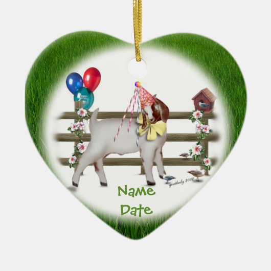 Personaliseer dit Ornament van de Geit van de Dag  (Voorkant)