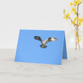 Personaliseer dit Osprey Bird Wenskaart Kaart (Gele Bloem)