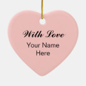 Personaliseer dit Rode Liefdeshart: van jou Keramisch Ornament (Achterkant)