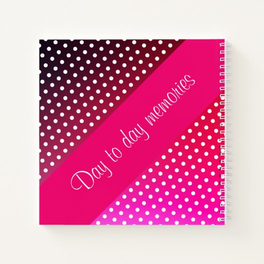 Personaliseer dit Roze Dagboek Notitieboek (Achterkant)