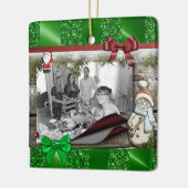 Personaliseer dit Schattigee kerst Lijst Ornament (Links)