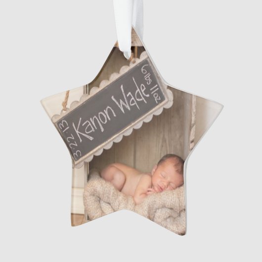 Personaliseer dit Star Shaped kerstversiering Ornament (voorkant)