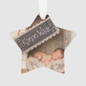 Personaliseer dit Star Shaped kerstversiering Ornament (voorkant)