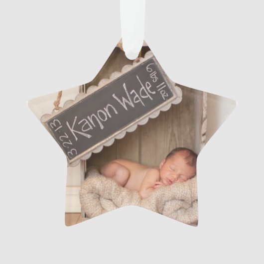 Personaliseer dit Star Shaped kerstversiering Ornament (voorkant)