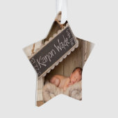 Personaliseer dit Star Shaped kerstversiering Ornament (voorkant)