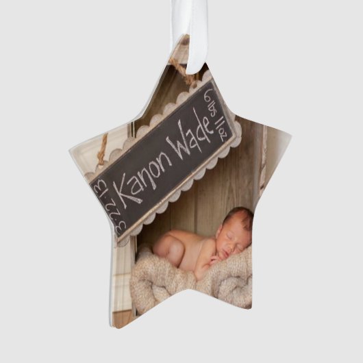 Personaliseer dit Star Shaped kerstversiering Ornament (voorkant)