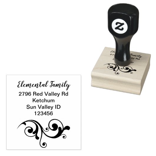 Personaliseer dit stijlvolle bloeiende retouradres rubberstempel (Gestempeld)