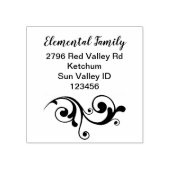 Personaliseer dit stijlvolle bloeiende retouradres rubberstempel (Afrduk)