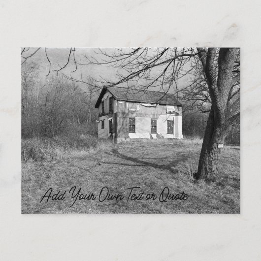 Personaliseer dit Verlaten Huis in de Bossen Briefkaart (Voorkant)