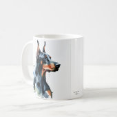 Personaliseer Dobermann Pinscher Schattig Koffiemok (Voorkant links)