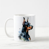 Personaliseer Dobermann Pinscher Schattig Koffiemok (Links)