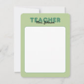 Personaliseer docentencorrespondentie einde school notitiekaartje (Voorkant)