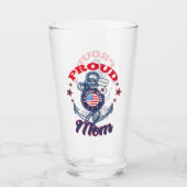 Personaliseer Dog Label Trots U.S. Coast Guard Mam Glas (Achterkant)