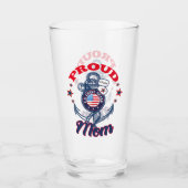 Personaliseer Dog Label Trots U.S. Coast Guard Mam Glas (Voorkant)