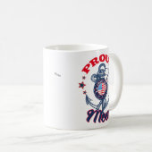 Personaliseer Dog Label Trots U.S. Coast Guard Mam Koffiemok (Voorkant rechts)