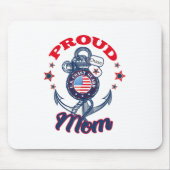 Personaliseer Dog Label Trots U.S. Coast Guard Mam Muismat (Voorkant)